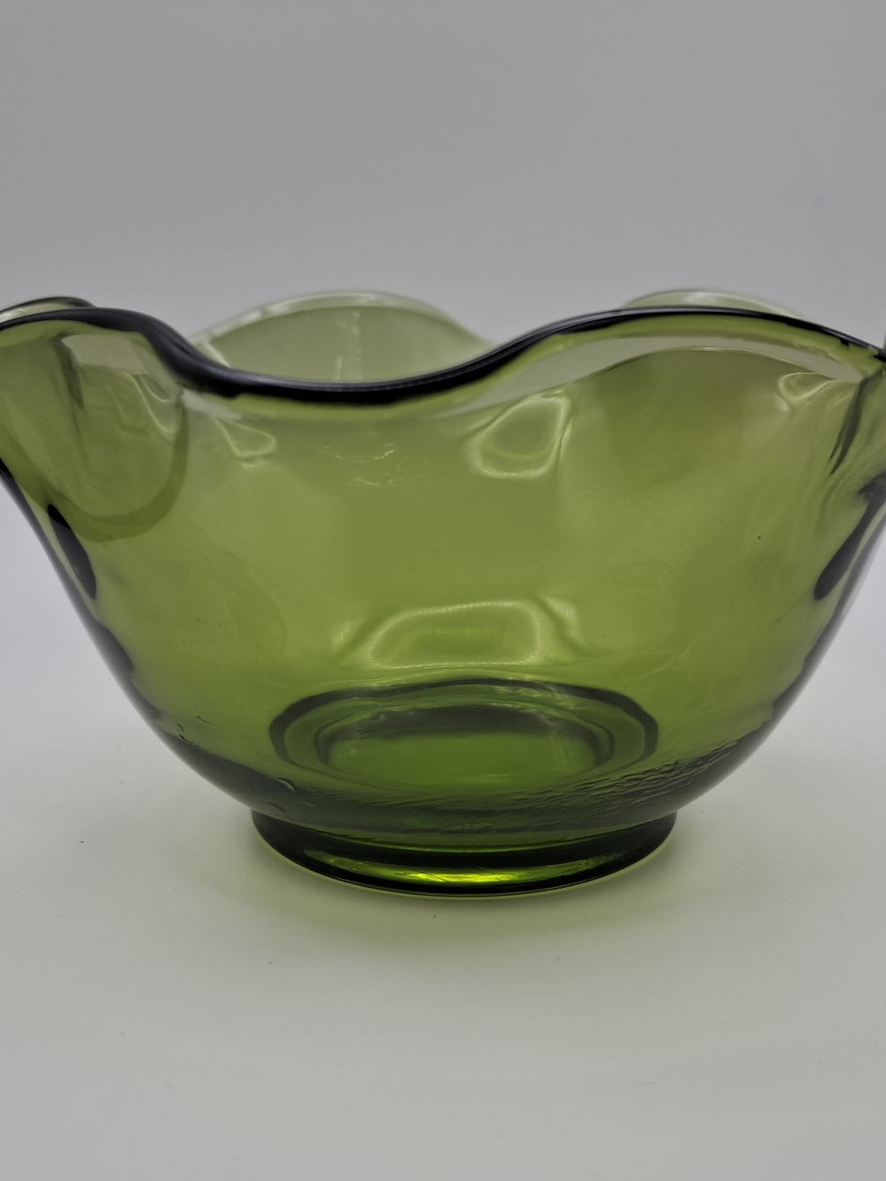 Green Glass Decorative Bowl - Home Art